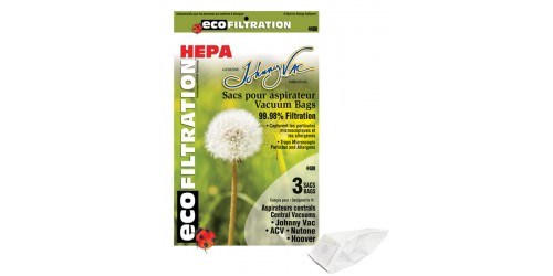 HEPA Microfilter bag for Central Vacuum Johnny Vac, Nutone, Hoover, Kenmore and many more